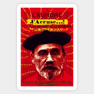 Émile Zola - I Accuse! Sticker